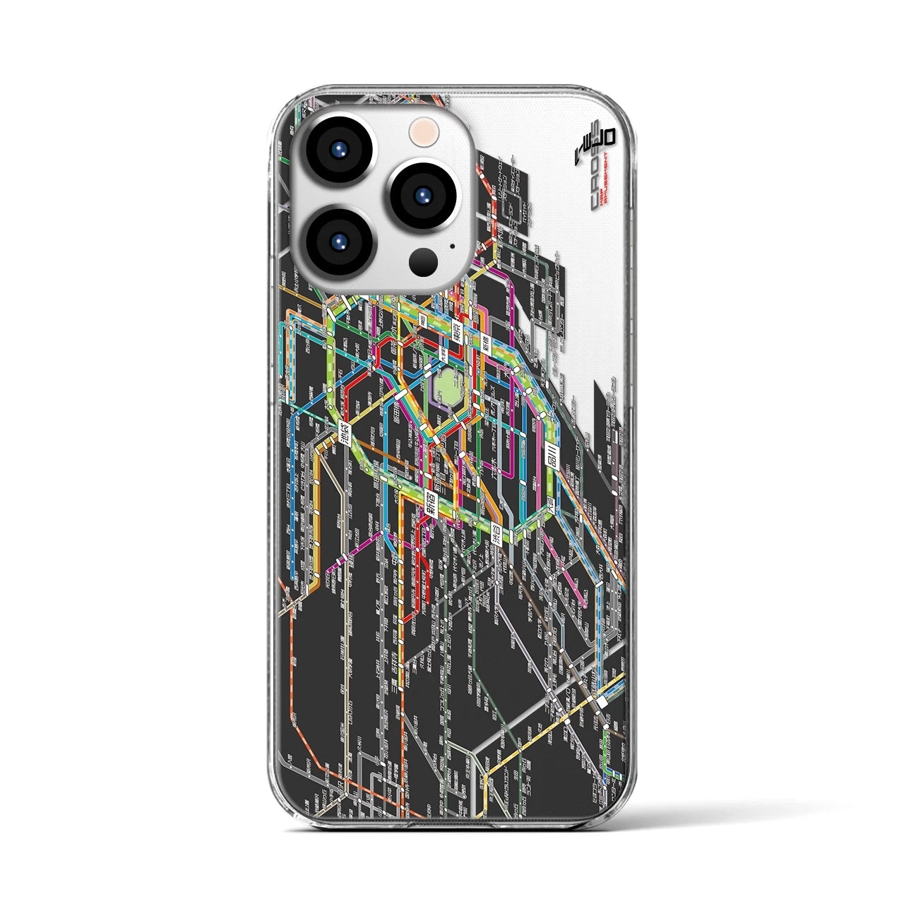 【東京西部路線図(東京都)】路線図iPhoneケース(クリアタイプ)