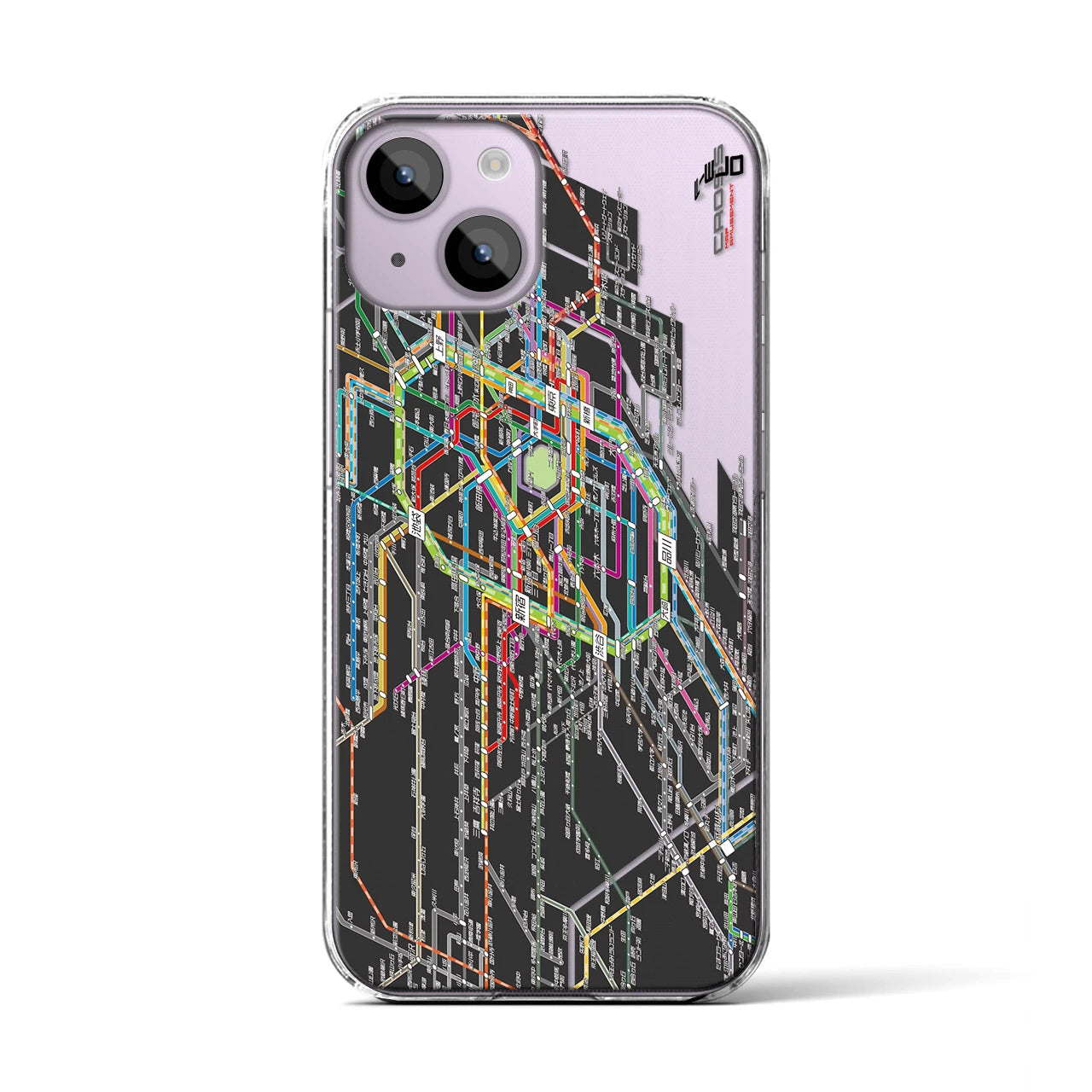 【東京西部路線図(東京都)】路線図iPhoneケース(クリアタイプ)