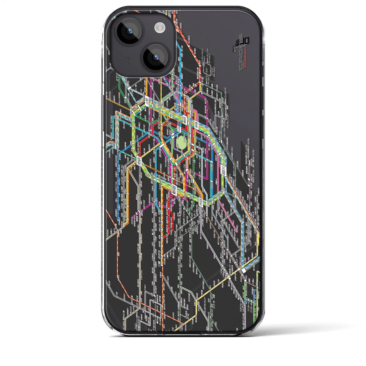 【東京西部路線図(東京都)】路線図iPhoneケース(クリアタイプ)