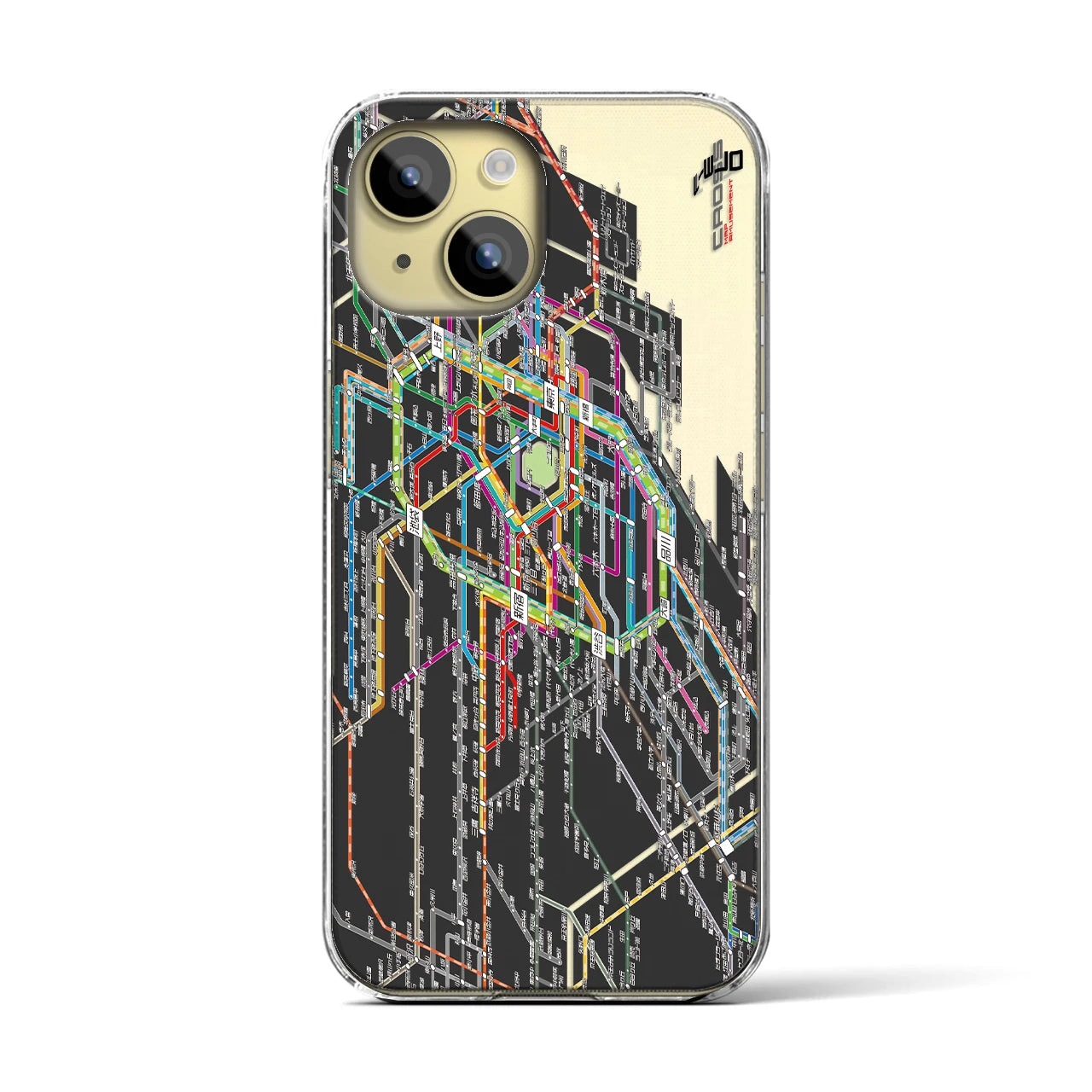 【東京西部路線図(東京都)】路線図iPhoneケース(クリアタイプ)