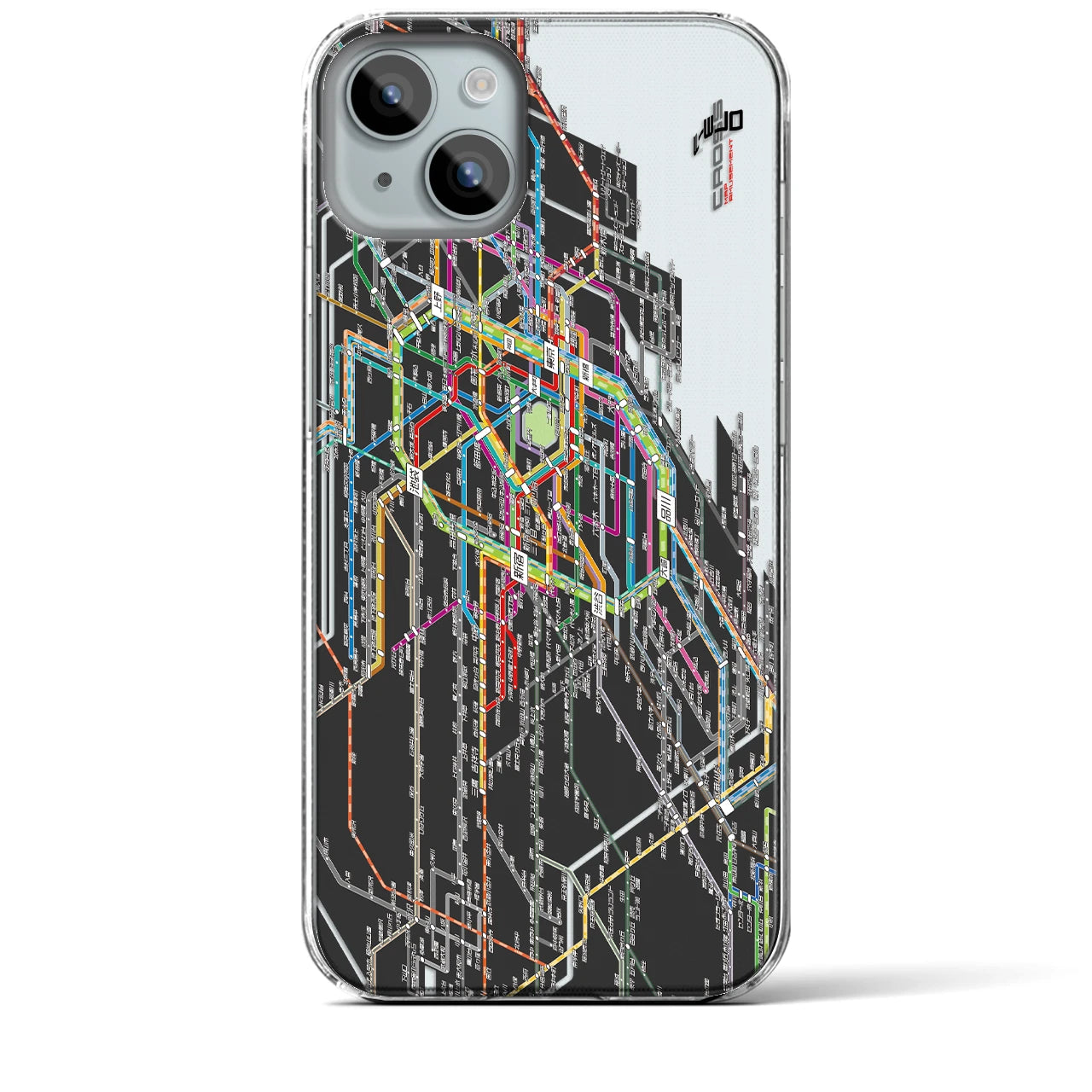 【東京西部路線図(東京都)】路線図iPhoneケース(クリアタイプ)