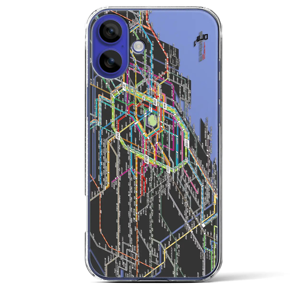 【東京西部路線図(東京都)】路線図iPhoneケース(クリアタイプ)