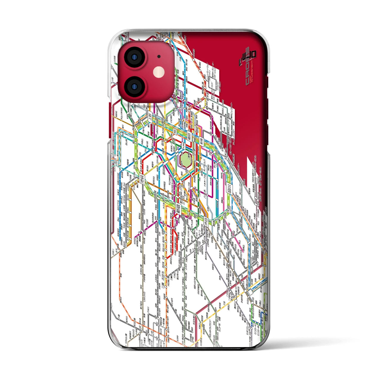 【東京西部路線図(東京都)】路線図iPhoneケース(クリアタイプ)