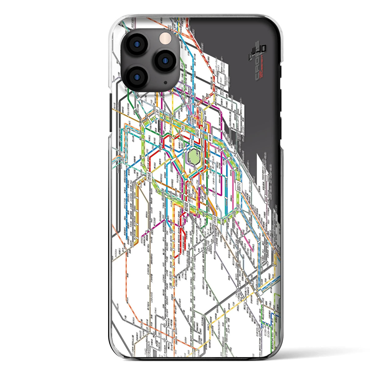 【東京西部路線図(東京都)】路線図iPhoneケース(クリアタイプ)