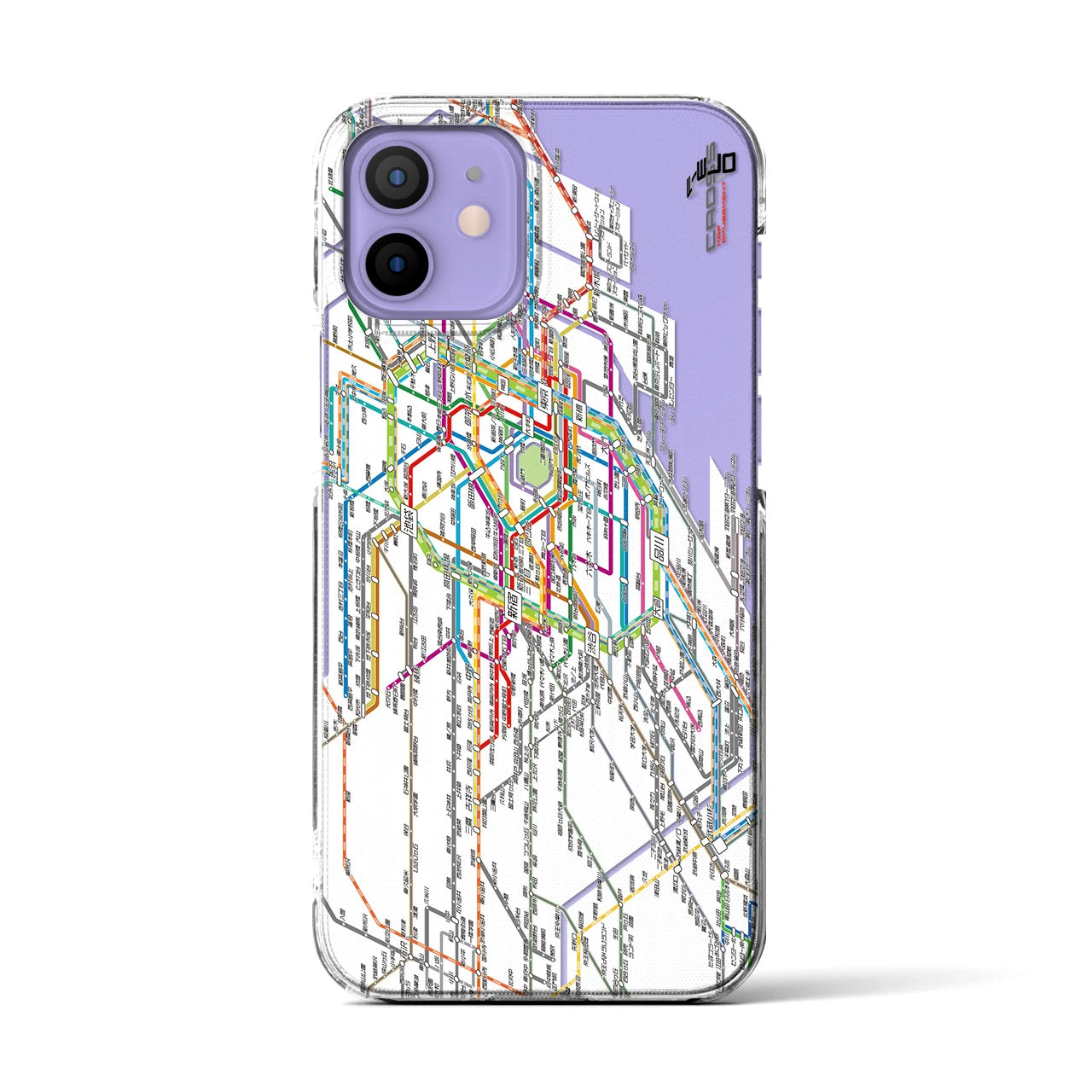 【東京西部路線図(東京都)】路線図iPhoneケース(クリアタイプ)