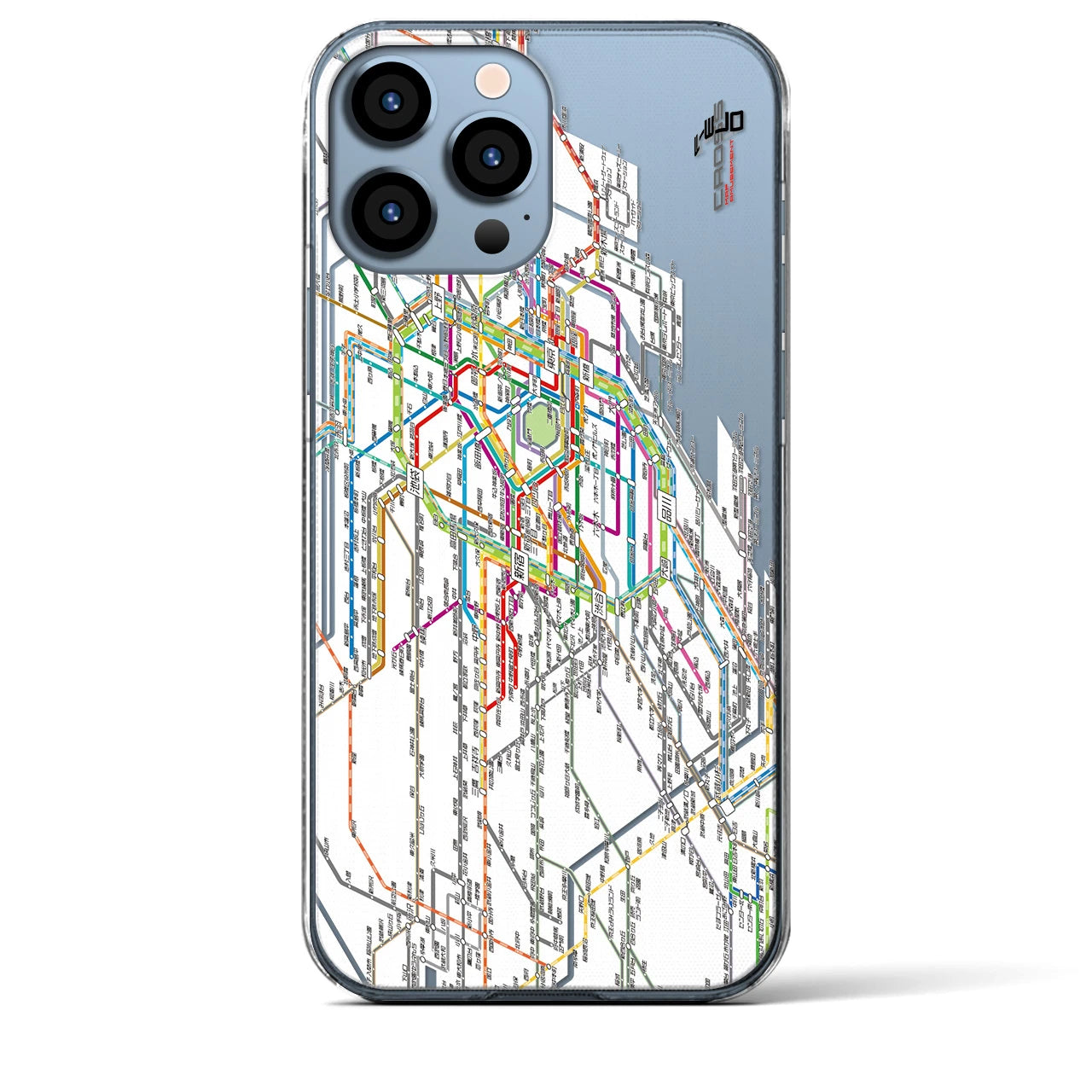 【東京西部路線図(東京都)】路線図iPhoneケース(クリアタイプ)