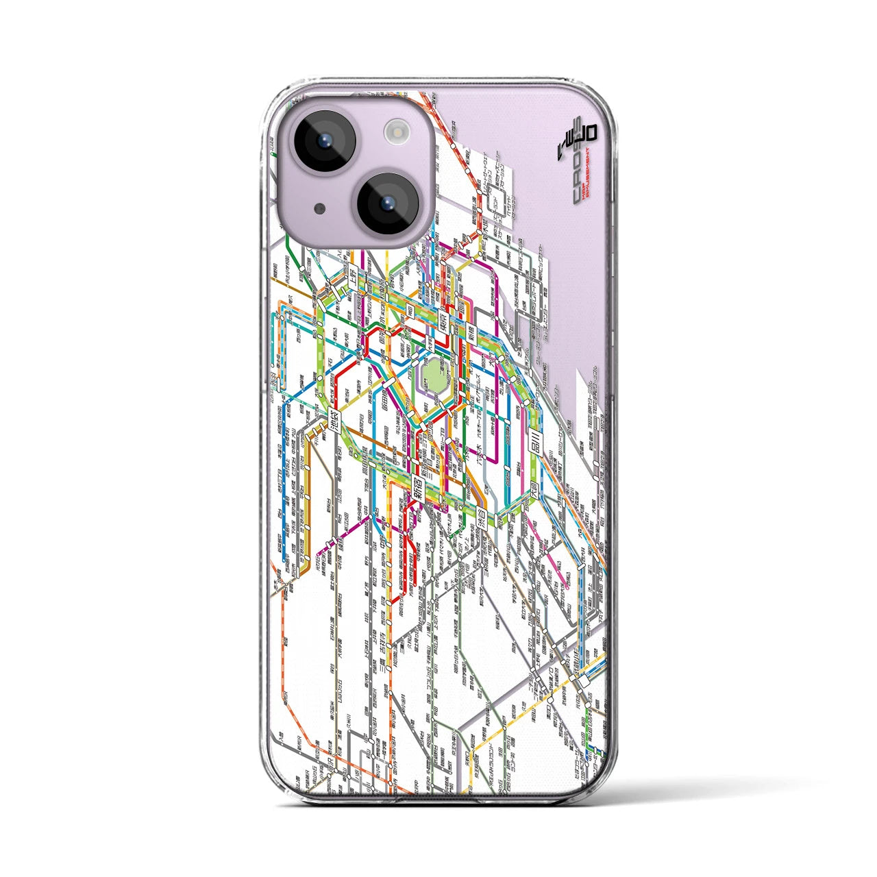 【東京西部路線図(東京都)】路線図iPhoneケース(クリアタイプ)