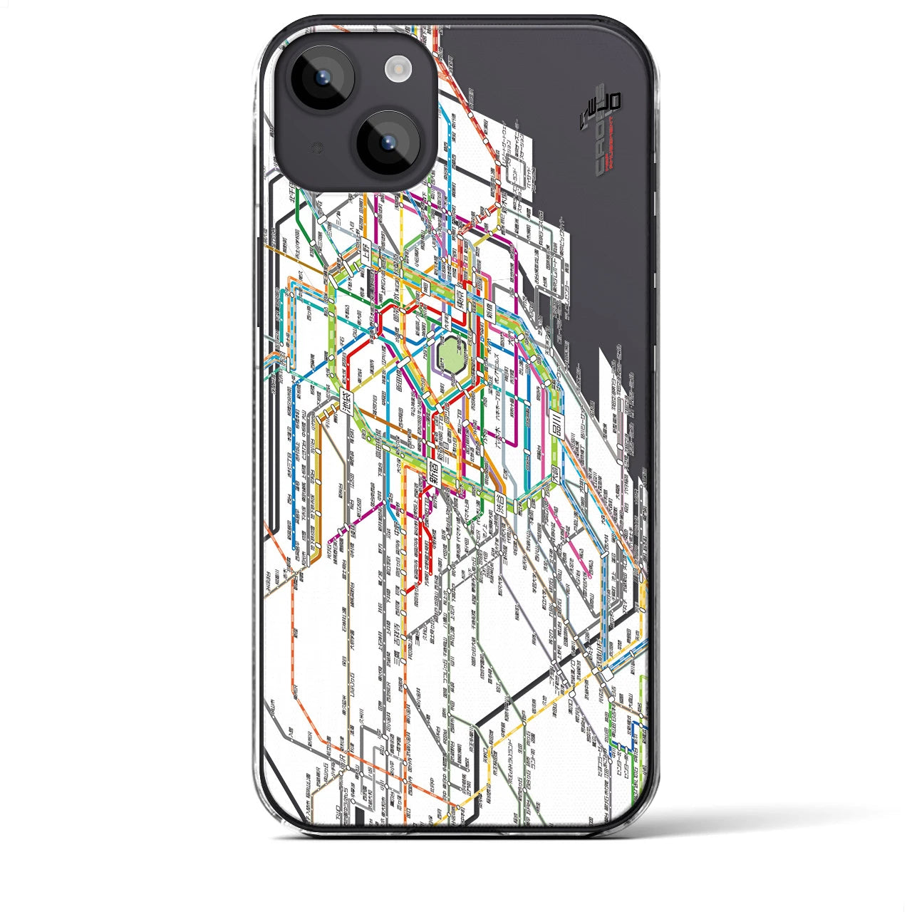 【東京西部路線図(東京都)】路線図iPhoneケース(クリアタイプ)