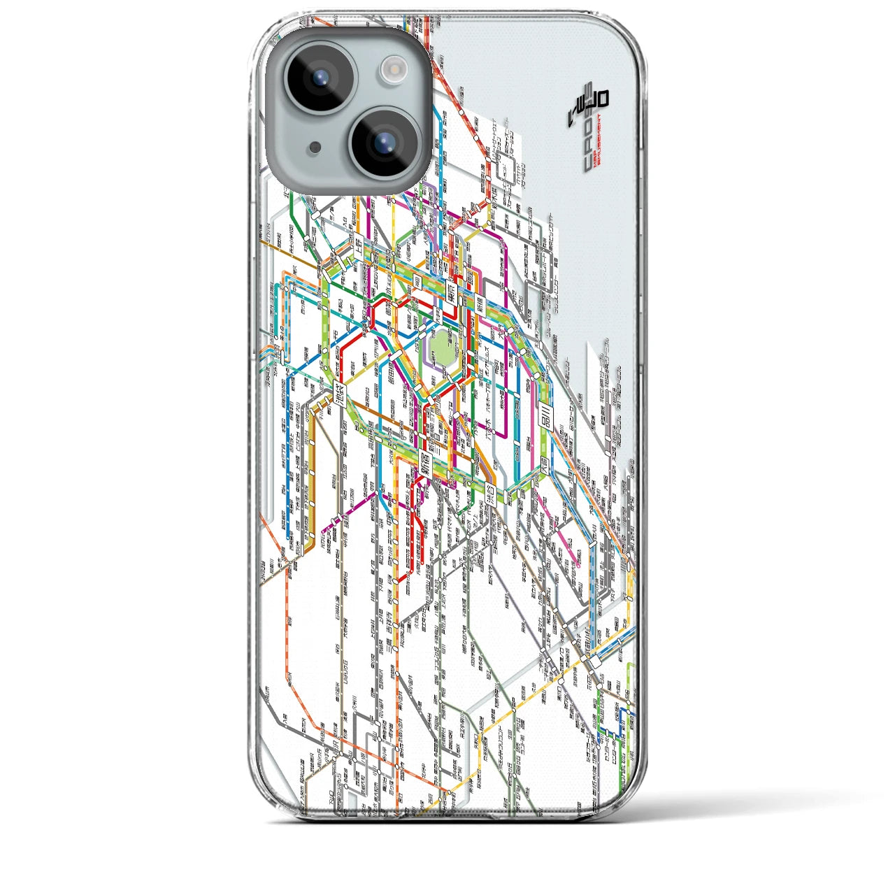 【東京西部路線図(東京都)】路線図iPhoneケース(クリアタイプ)