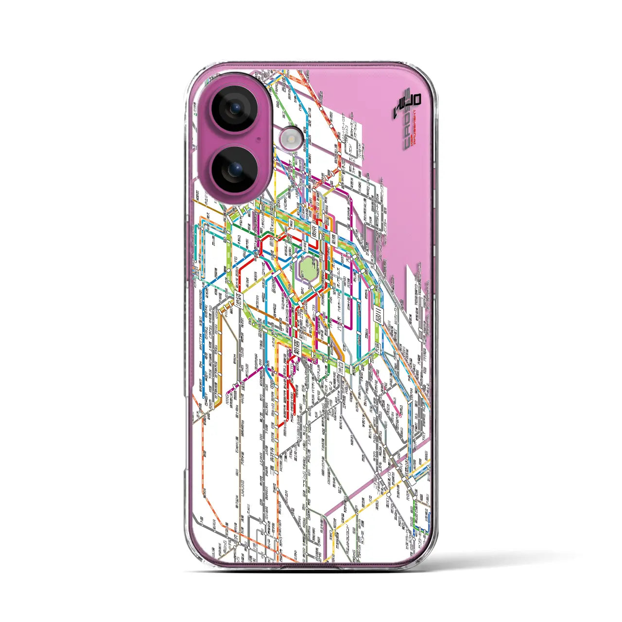 【東京西部路線図(東京都)】路線図iPhoneケース(クリアタイプ)