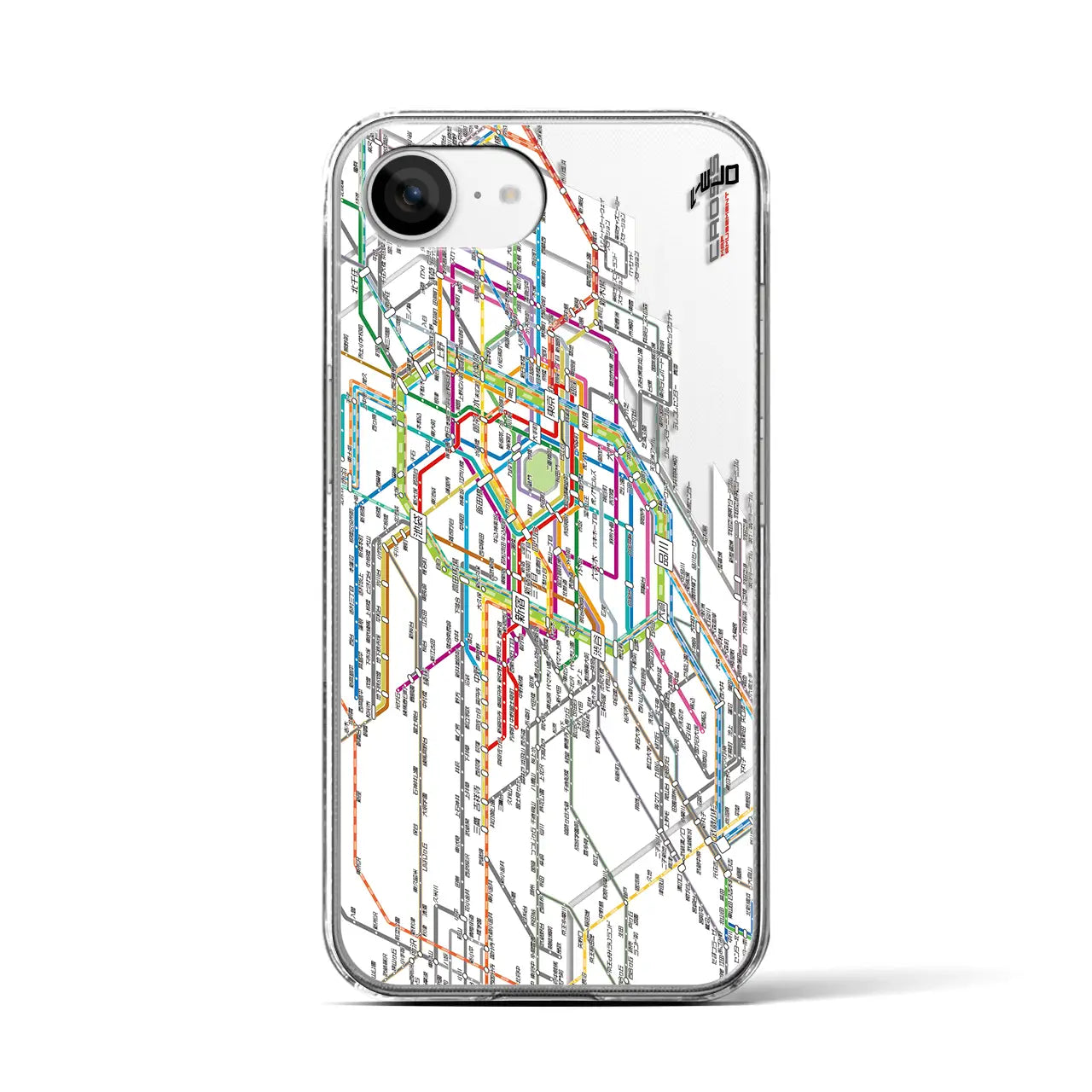 【東京西部路線図(東京都)】路線図iPhoneケース(クリアタイプ)