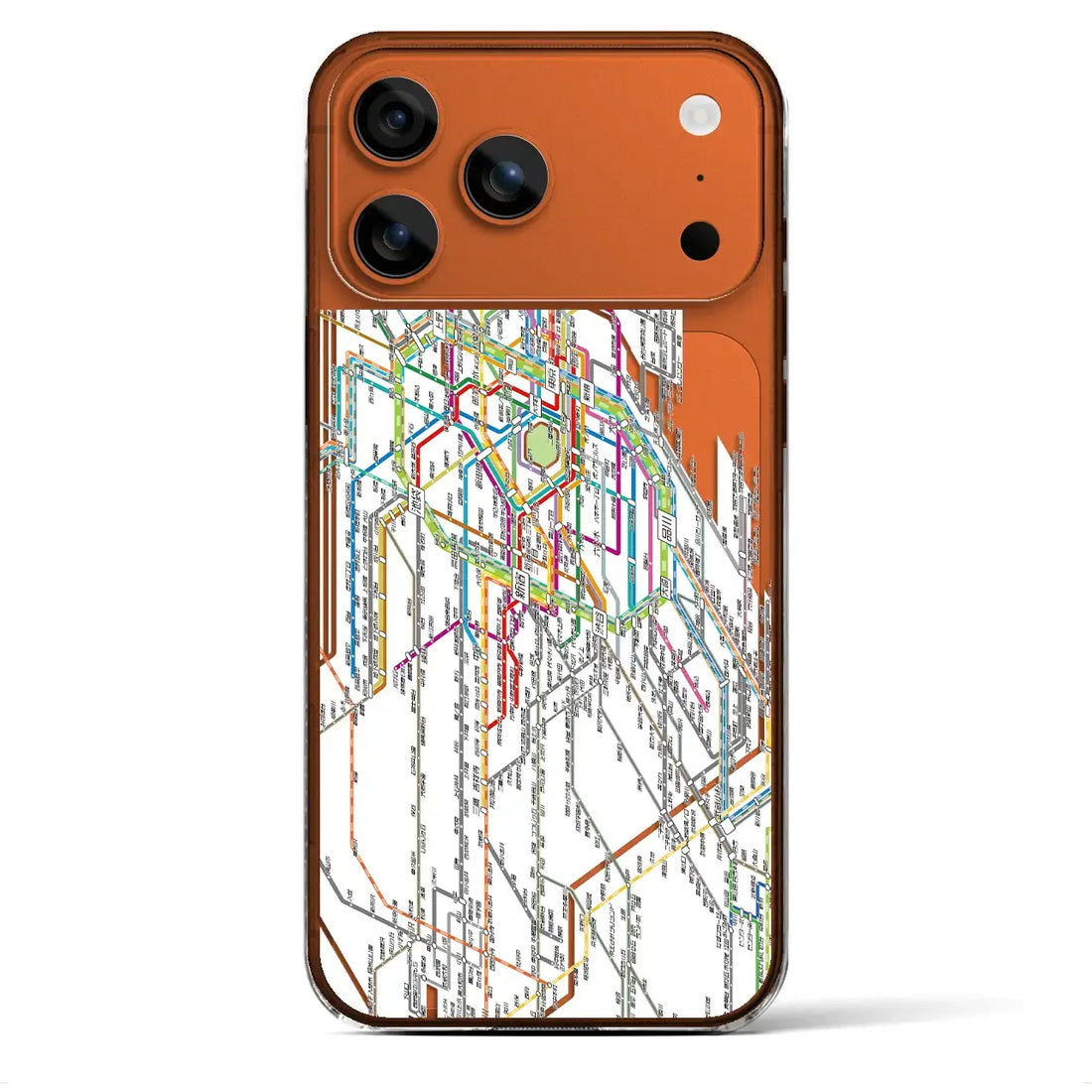 【東京西部路線図(東京都)】路線図iPhoneケース(クリアタイプ)