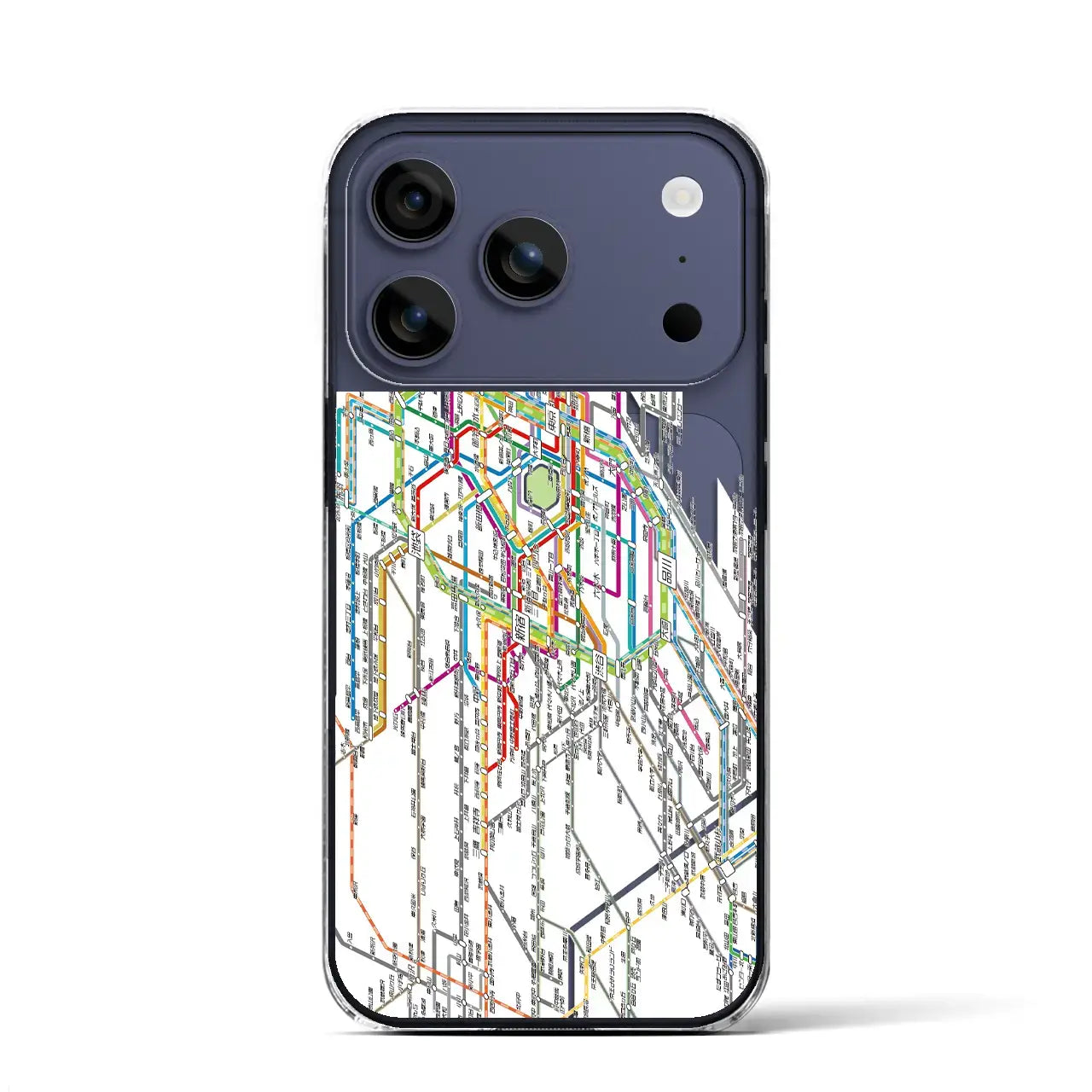 【東京西部路線図(東京都)】路線図iPhoneケース(クリアタイプ)