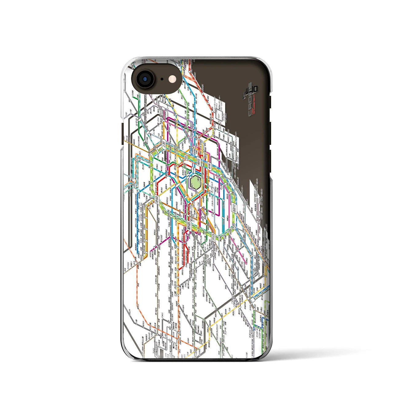 【東京西部路線図(東京都)】路線図iPhoneケース(クリアタイプ)