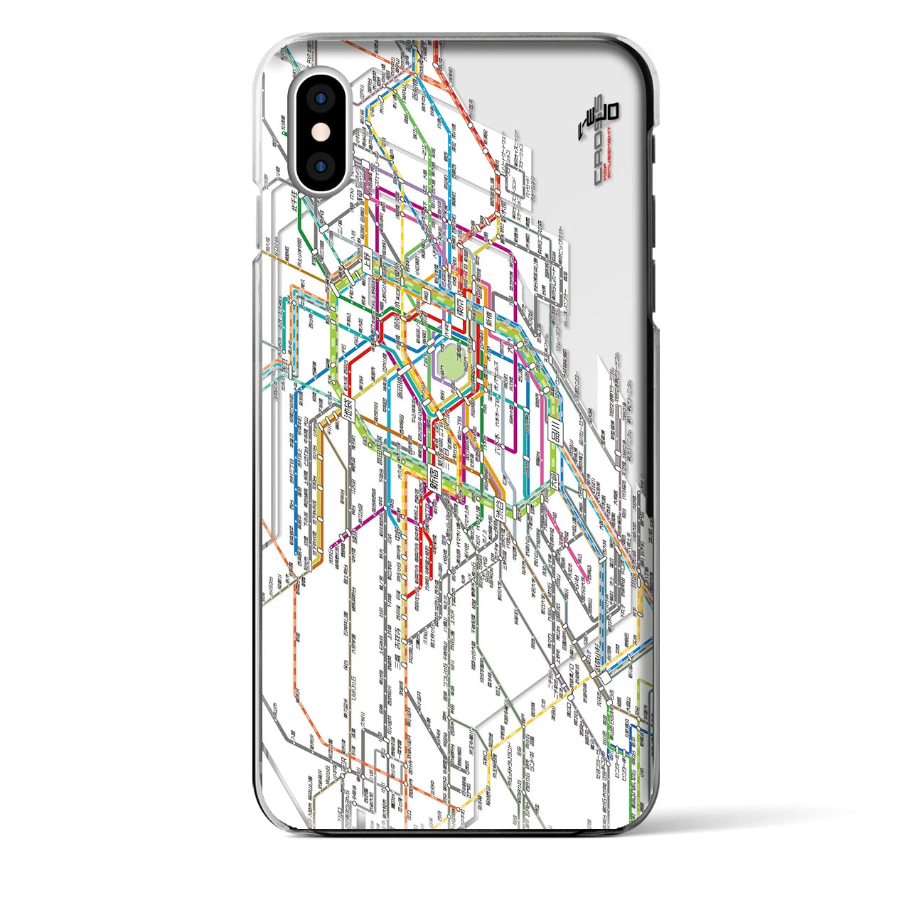 【東京西部路線図(東京都)】路線図iPhoneケース(クリアタイプ)