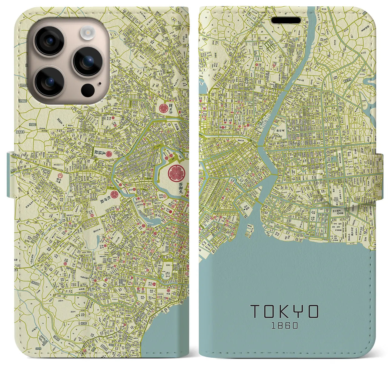 【東京(東京都)】万延江戸図iPhoneケース(手帳タイプ)