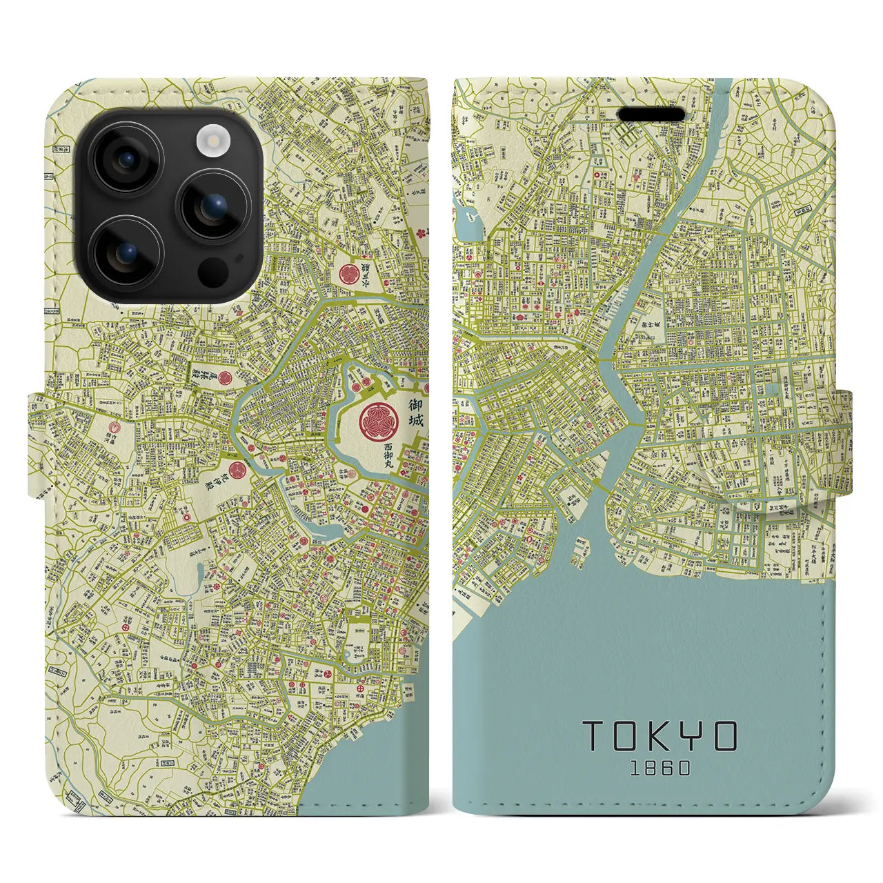 【東京(東京都)】万延江戸図iPhoneケース(手帳タイプ)