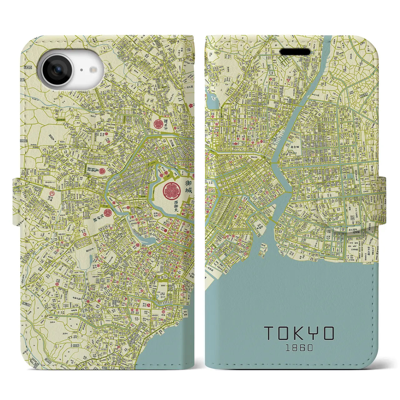 【東京(東京都)】万延江戸図iPhoneケース(手帳タイプ)