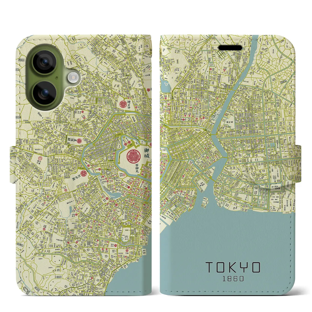 【東京(東京都)】万延江戸図iPhoneケース(手帳タイプ)