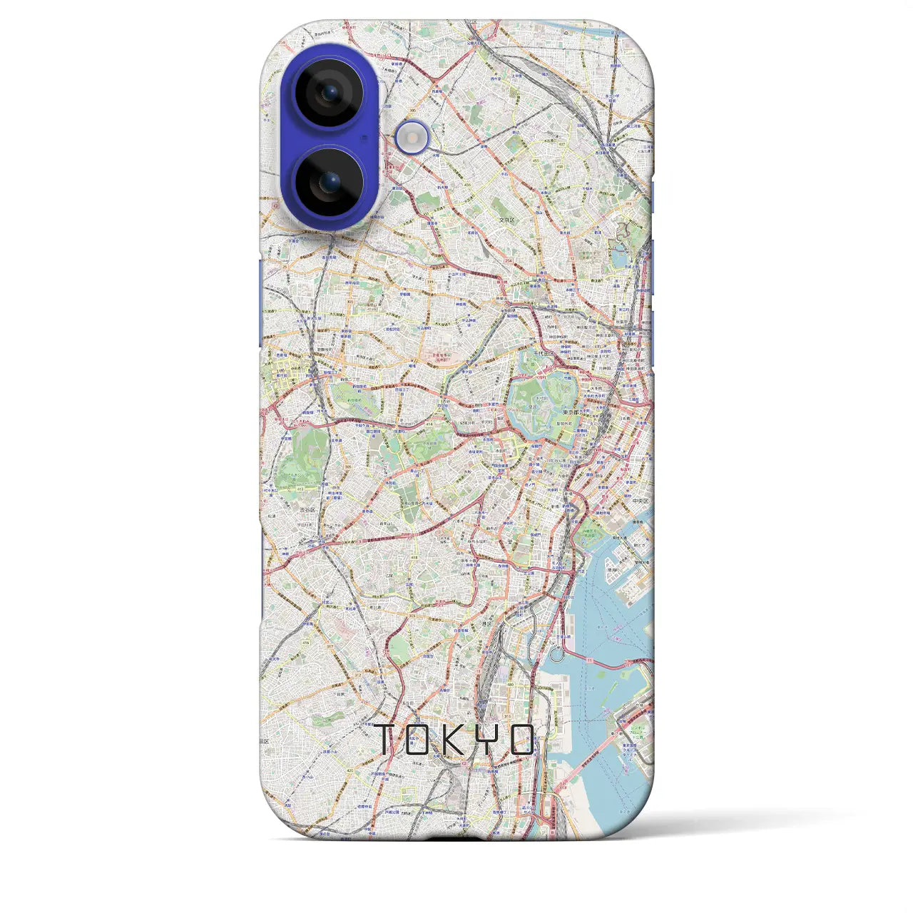 【東京2(東京都)】地図柄iPhoneケース(バックカバータイプ)ナチュラル・iPhone 16 Pro Max 用
