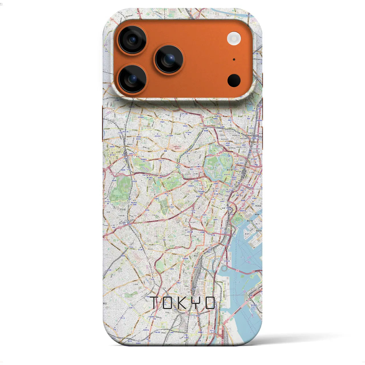 【東京2(東京都)】地図柄iPhoneケース(バックカバータイプ)ブラック・iPhone 17 Pro Max 用