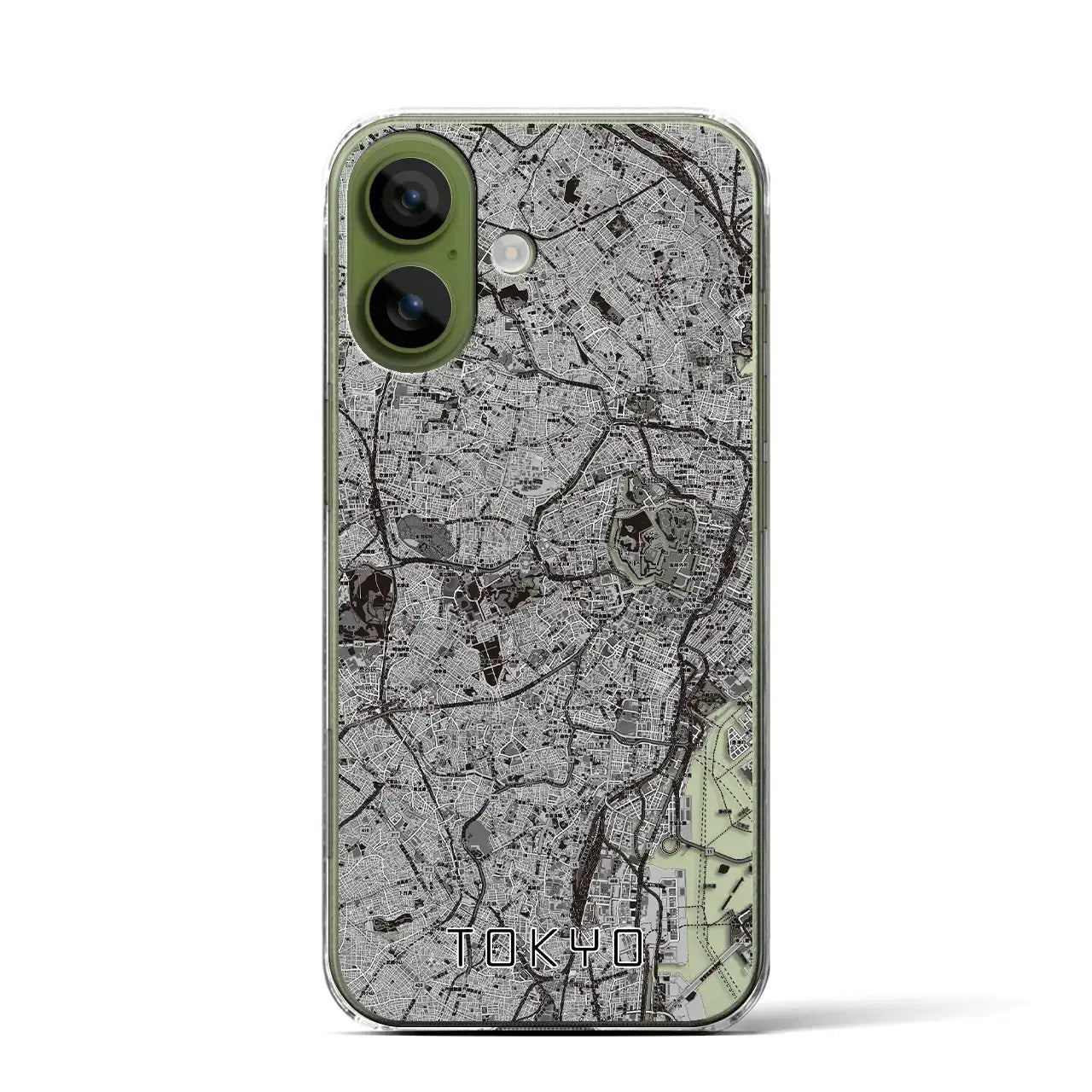 【東京2(東京都)】地図柄iPhoneケース(クリアタイプ)