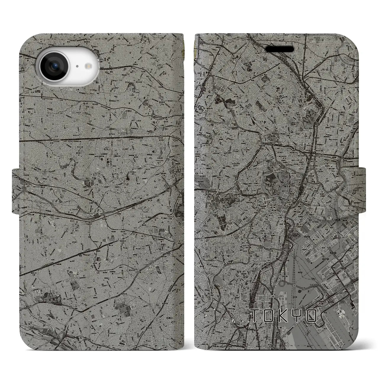 【東京2(東京都)】地図柄iPhoneケース(手帳タイプ)
