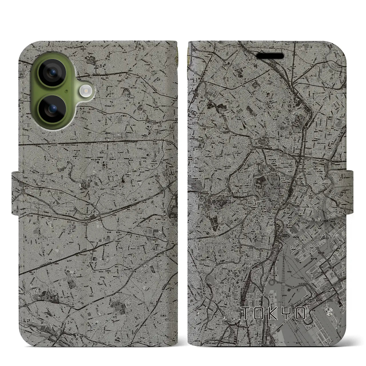 【東京2(東京都)】地図柄iPhoneケース(手帳タイプ)