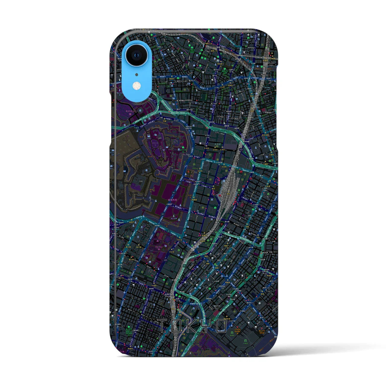 【東京(東京都)】地図柄iPhoneケース(バックカバータイプ)