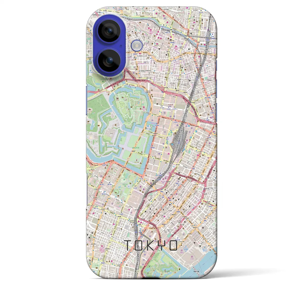 【東京(東京都)】地図柄iPhoneケース(バックカバータイプ)ナチュラル・iPhone 16 Pro Max 用