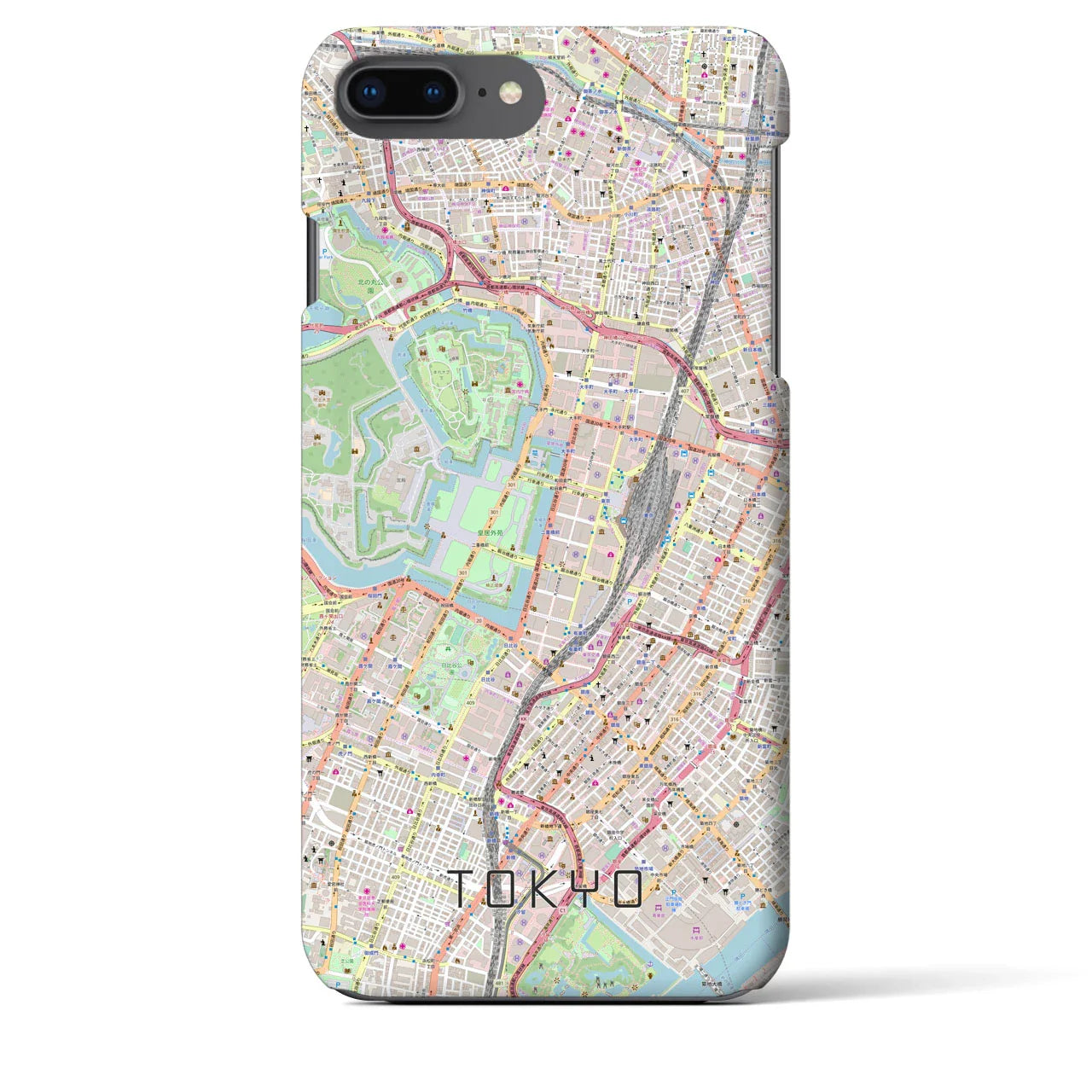 【東京(東京都)】地図柄iPhoneケース(バックカバータイプ)