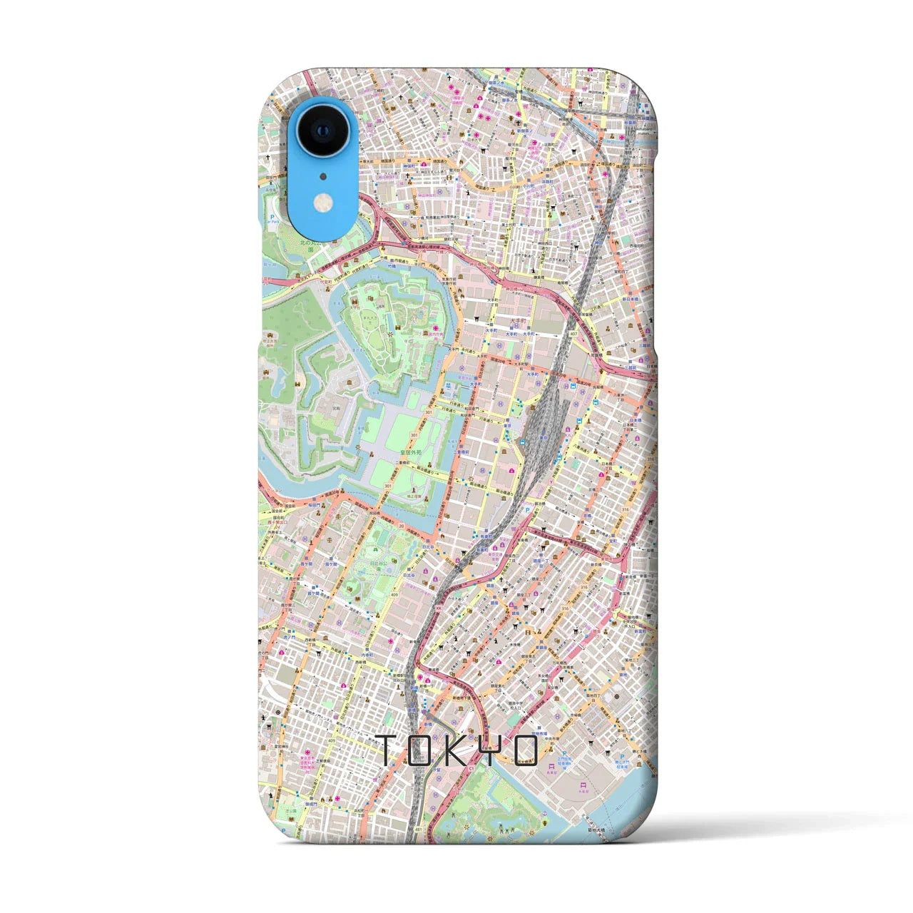 【東京(東京都)】地図柄iPhoneケース(バックカバータイプ)