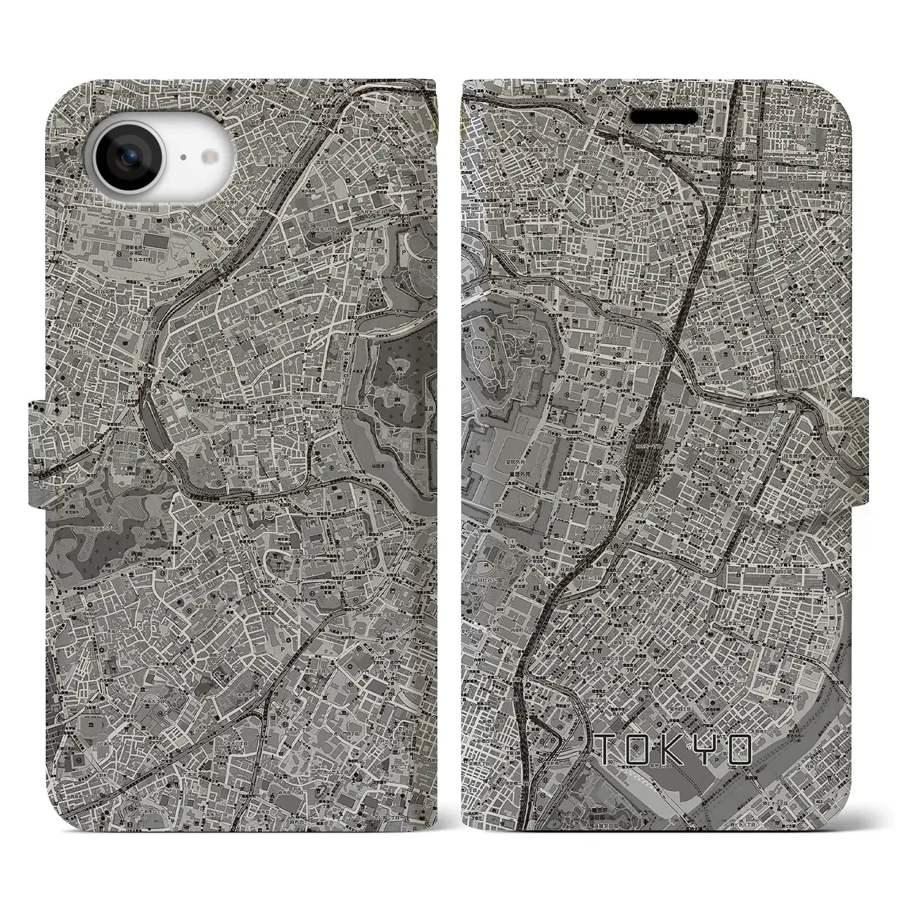 【東京(東京都)】地図柄iPhoneケース(手帳タイプ)