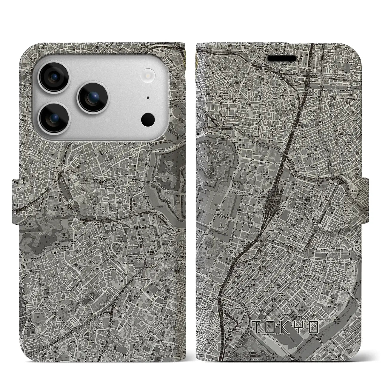 【東京(東京都)】地図柄iPhoneケース(手帳タイプ)