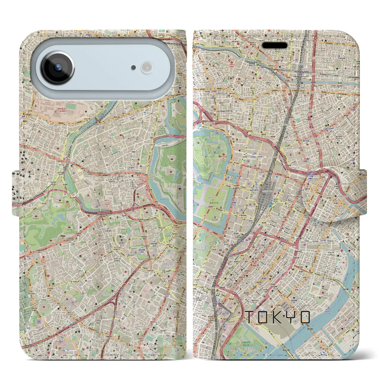 【東京(東京都)】地図柄iPhoneケース(手帳タイプ)