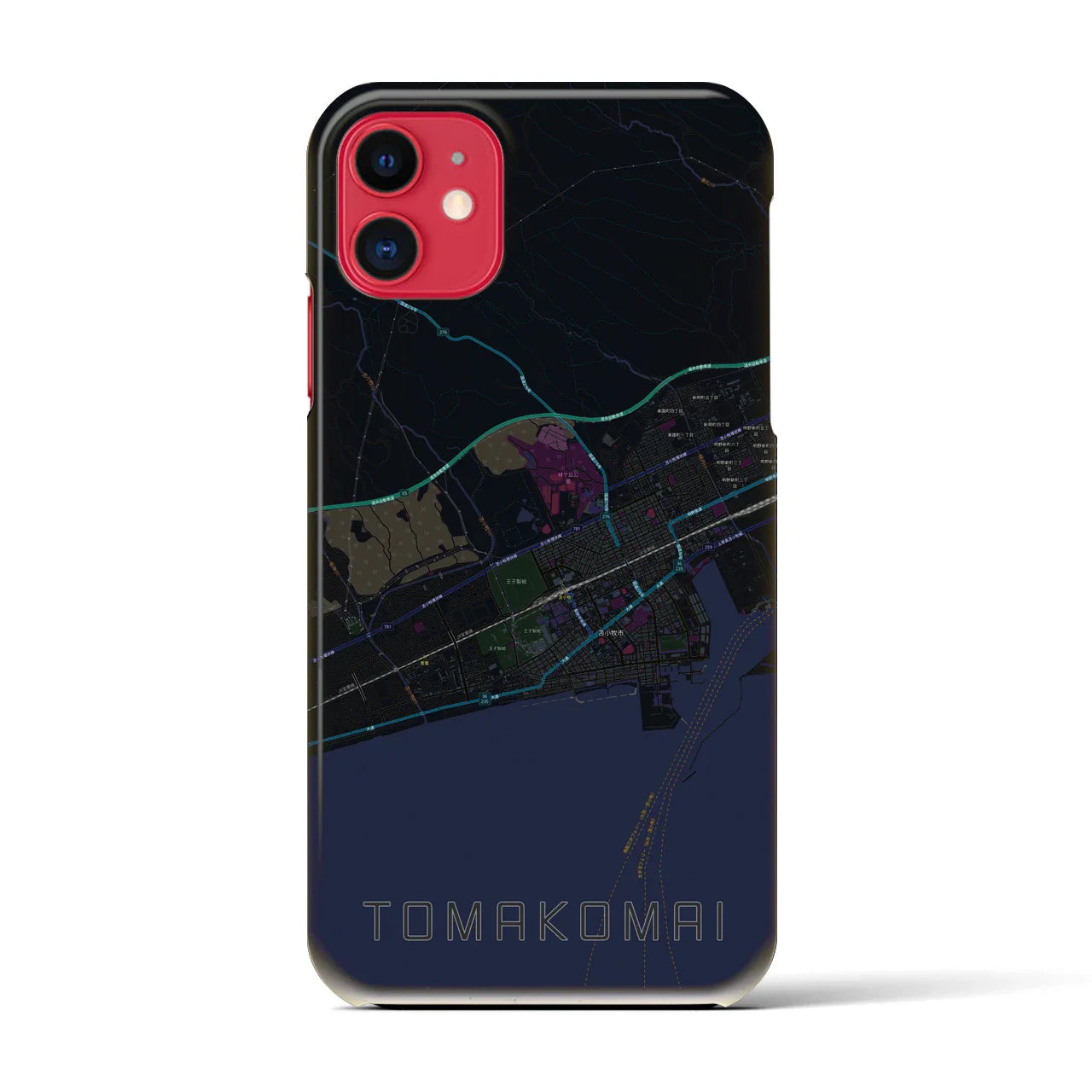 【苫小牧(北海道)】地図柄iPhoneケース(バックカバータイプ)