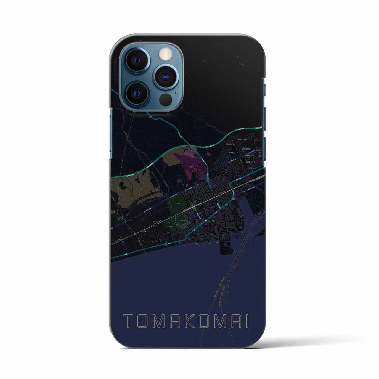 【苫小牧(北海道)】地図柄iPhoneケース(バックカバータイプ)