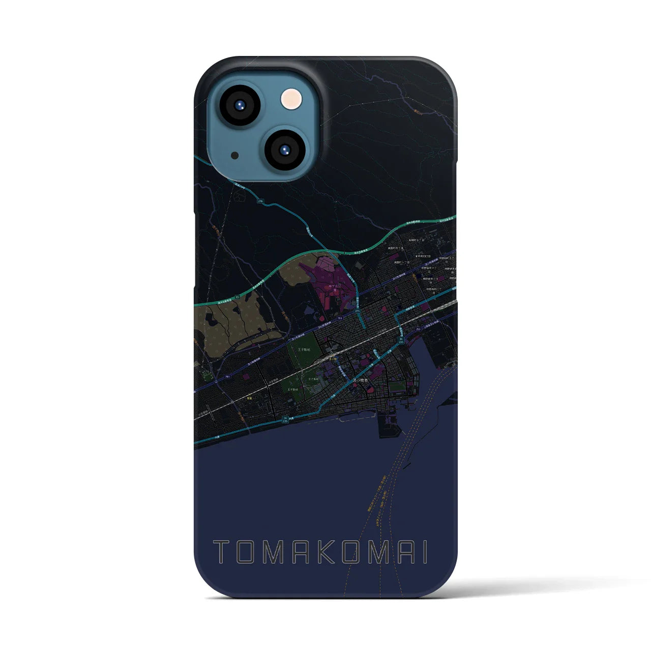 【苫小牧(北海道)】地図柄iPhoneケース(バックカバータイプ)