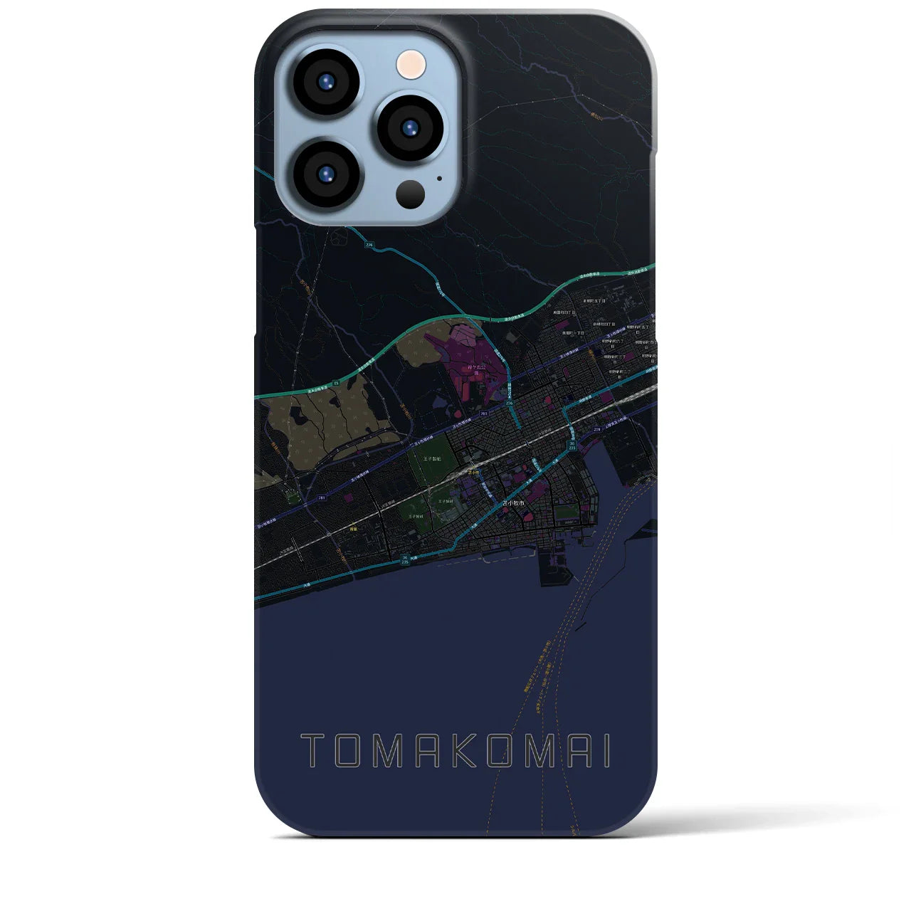 【苫小牧(北海道)】地図柄iPhoneケース(バックカバータイプ)