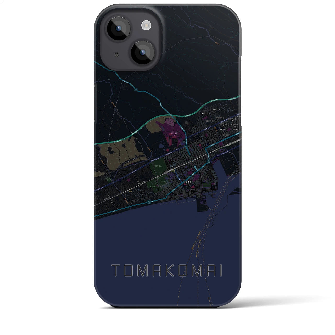 【苫小牧(北海道)】地図柄iPhoneケース(バックカバータイプ)