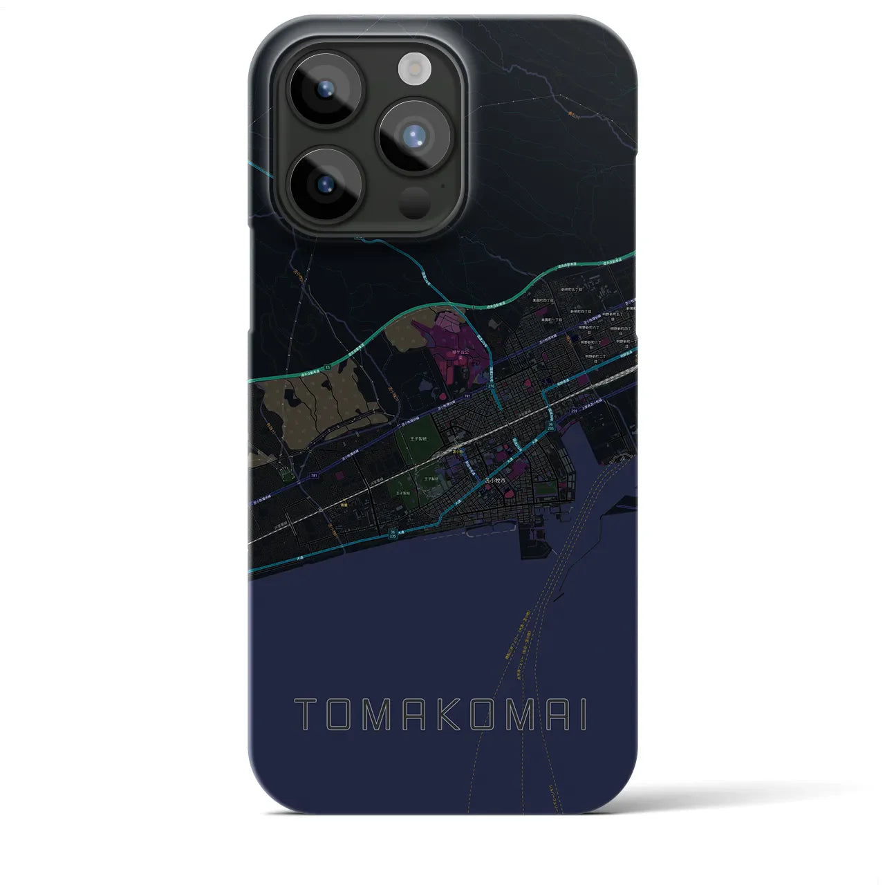 【苫小牧(北海道)】地図柄iPhoneケース(バックカバータイプ)