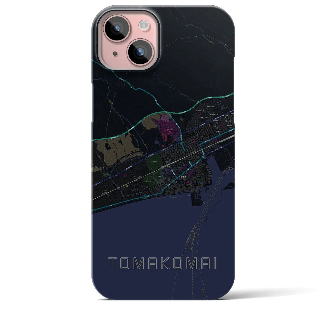 【苫小牧(北海道)】地図柄iPhoneケース(バックカバータイプ)