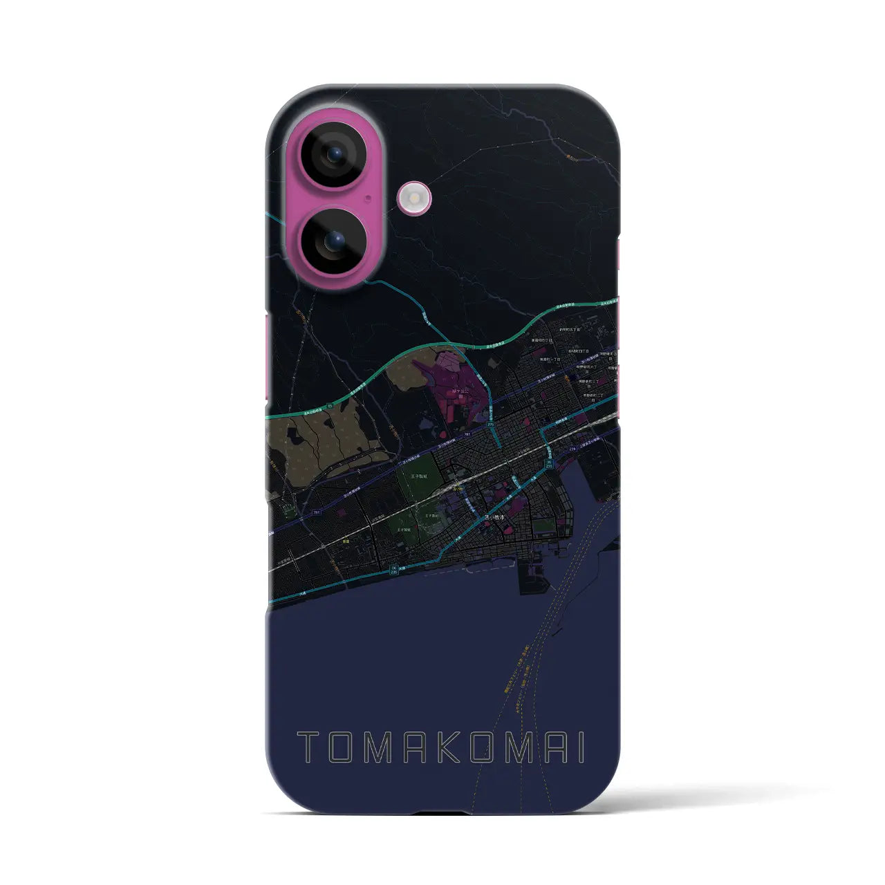 【苫小牧(北海道)】地図柄iPhoneケース(バックカバータイプ)