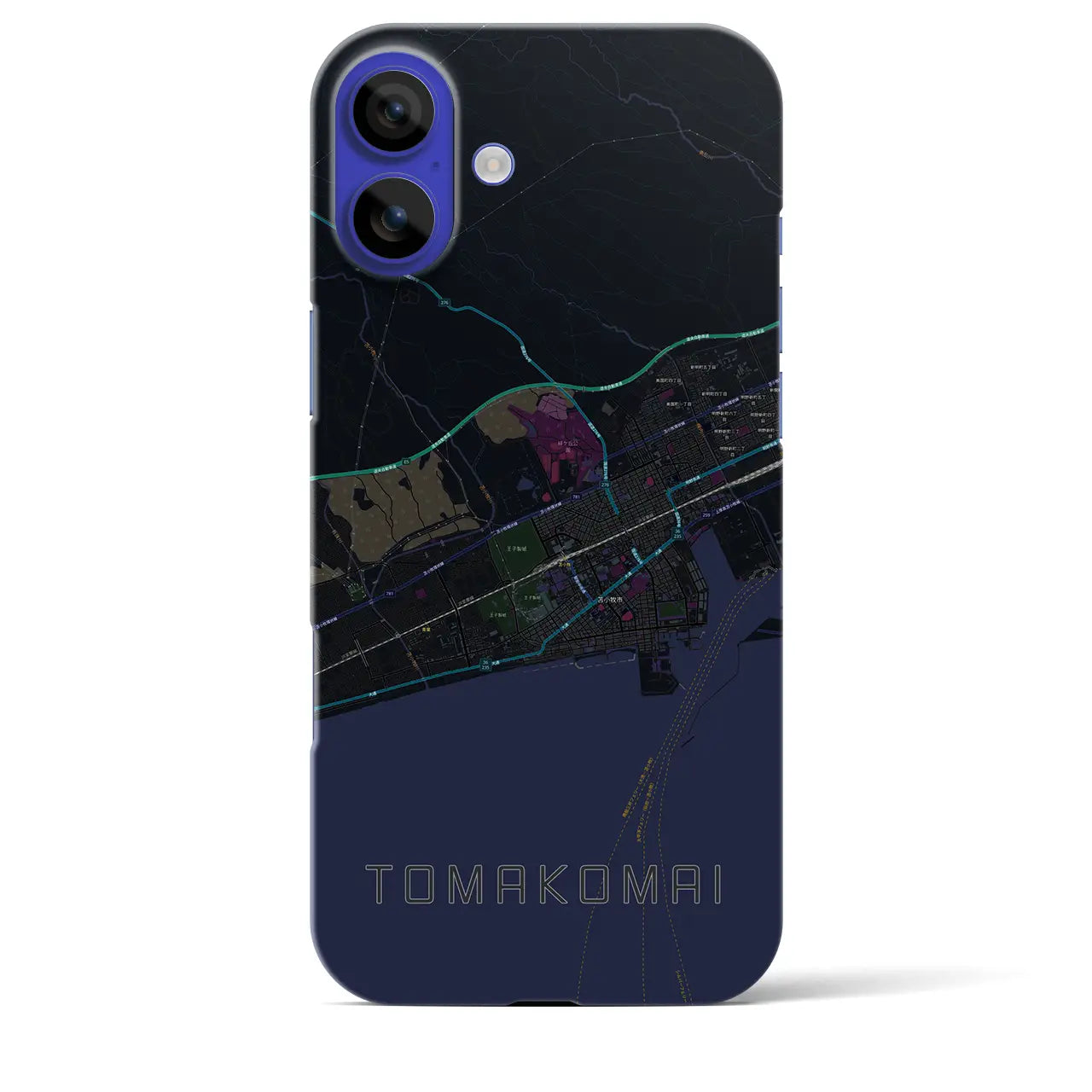 【苫小牧(北海道)】地図柄iPhoneケース(バックカバータイプ)