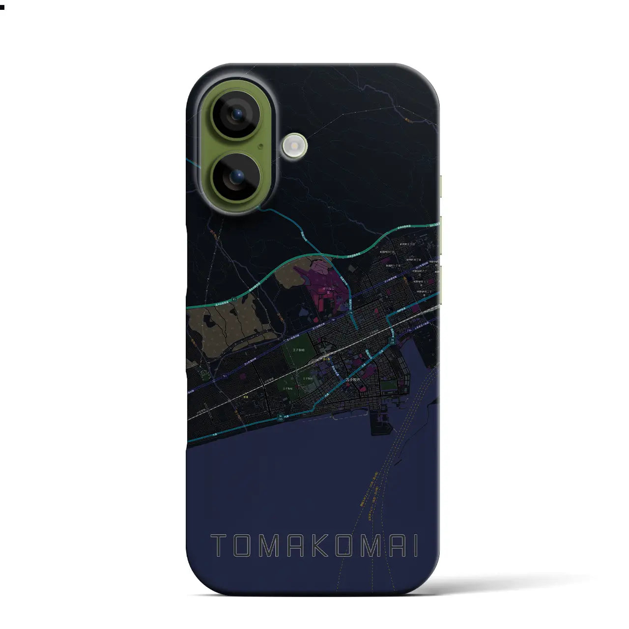 【苫小牧(北海道)】地図柄iPhoneケース(バックカバータイプ)