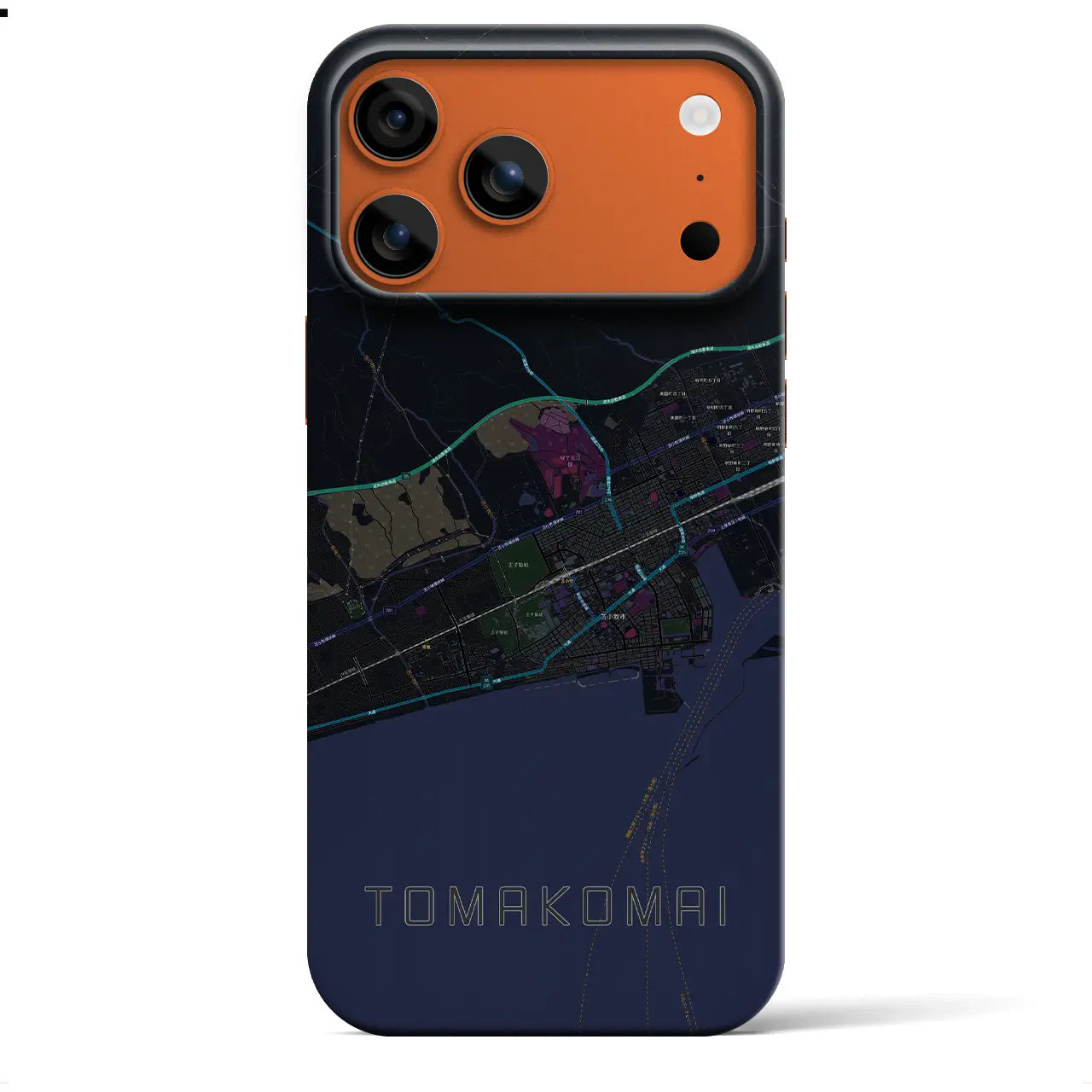 【苫小牧(北海道)】地図柄iPhoneケース(バックカバータイプ)