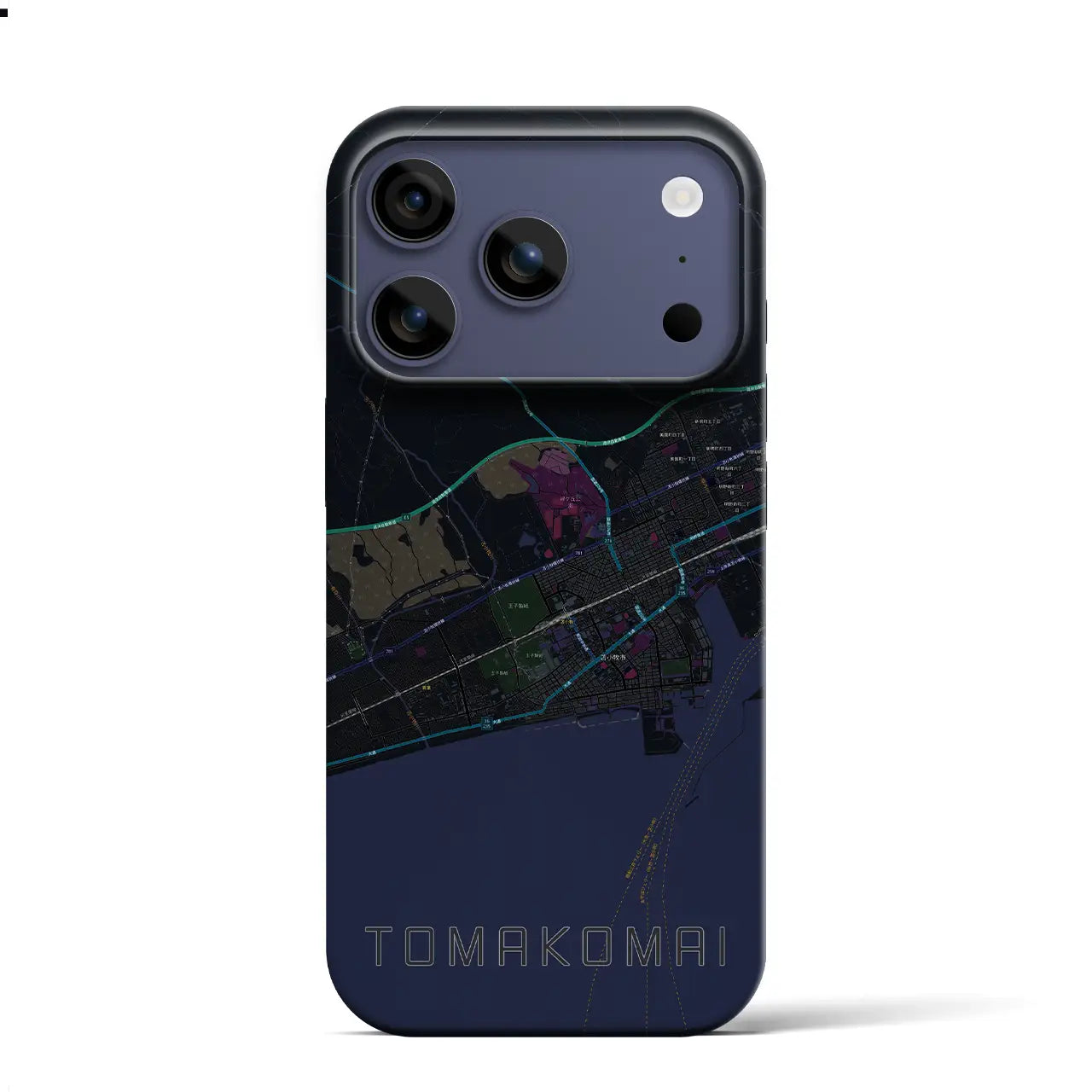 【苫小牧(北海道)】地図柄iPhoneケース(バックカバータイプ)