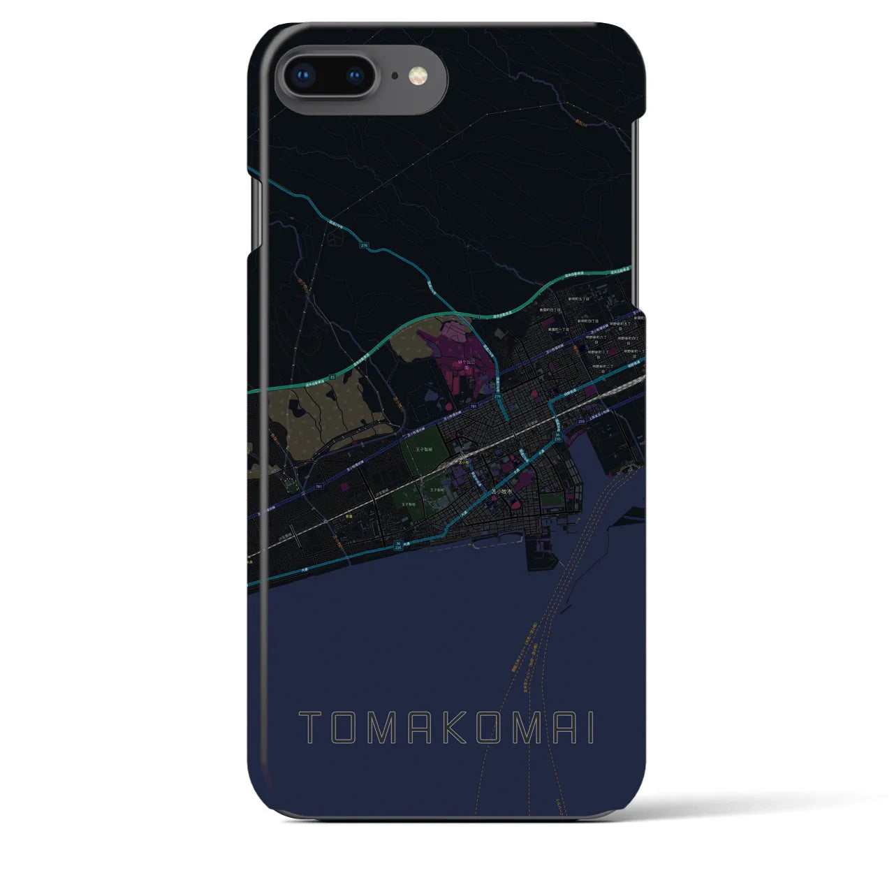 【苫小牧(北海道)】地図柄iPhoneケース(バックカバータイプ)