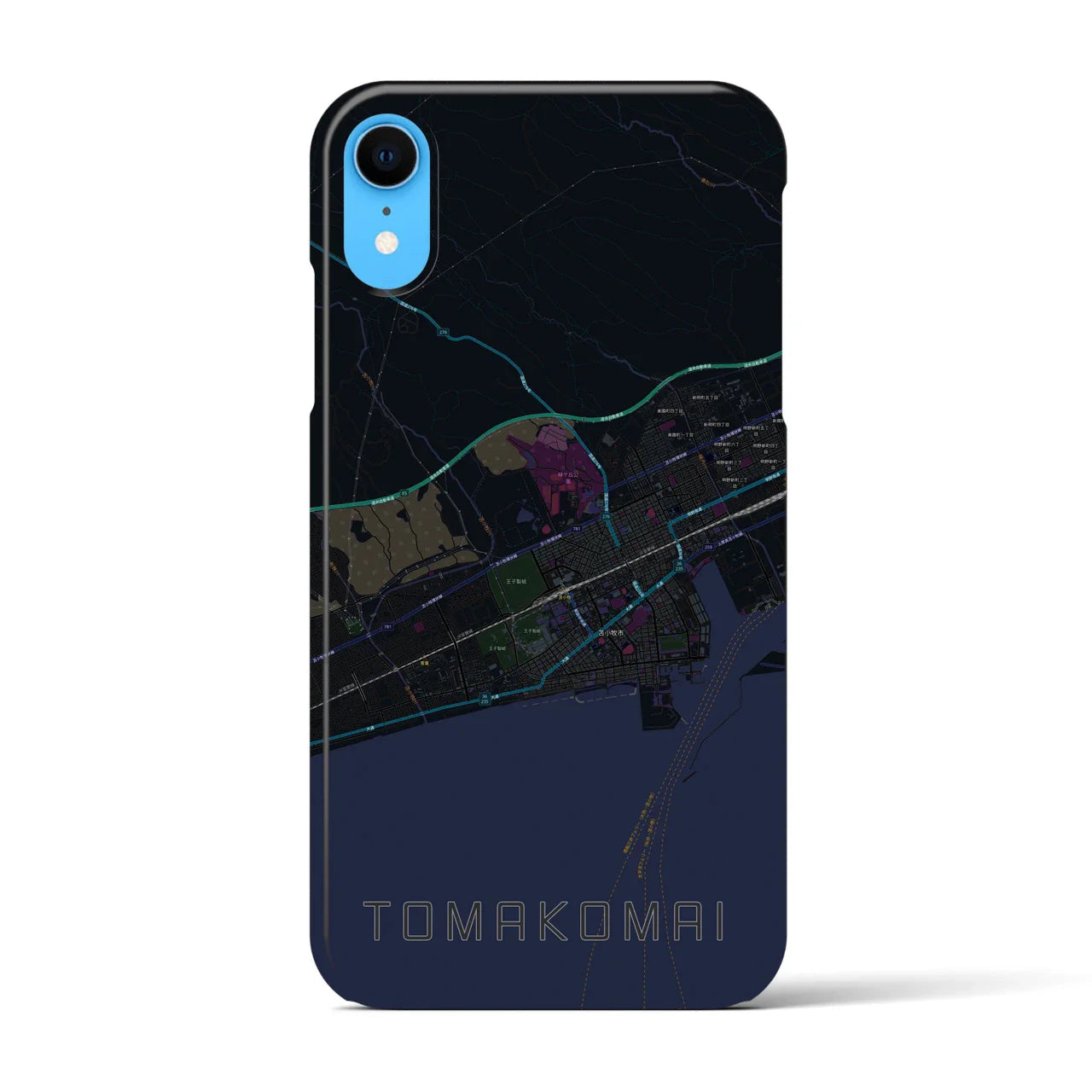 【苫小牧(北海道)】地図柄iPhoneケース(バックカバータイプ)