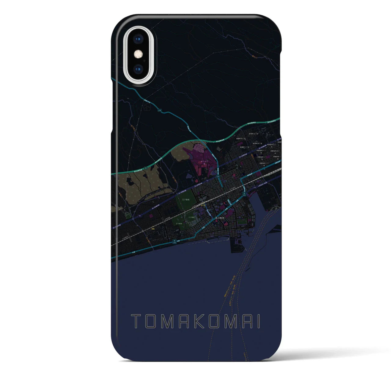 【苫小牧(北海道)】地図柄iPhoneケース(バックカバータイプ)